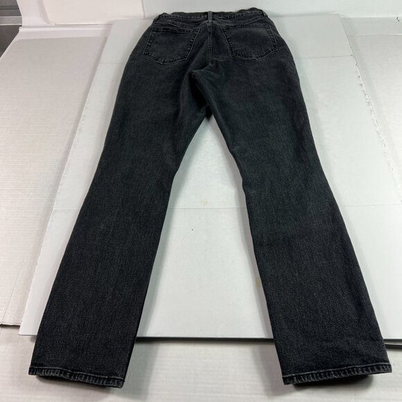 Abercrombie Fitch Jeans Women 29x31* Slim Straight High Rise Black Denim Tag 28L - Picture 9 of 16